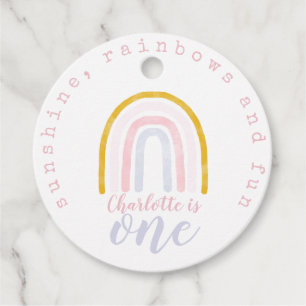 Étiquettes Cadeau Boho Sunshine, Rainbows et Fun Birthday