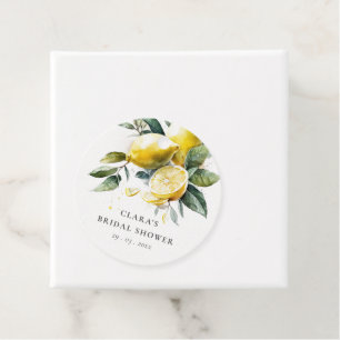 Étiquettes Cadeau Boho Watercolor Jaune Lemon Garden Fête des mariée