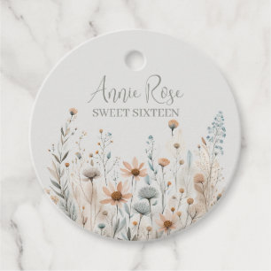 Étiquettes Cadeau Boho Wildflower