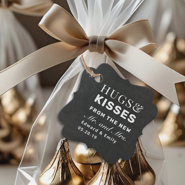 Étiquettes Cadeau Boissons et baisers Chocolat Mariage (Créateur téléchargé)