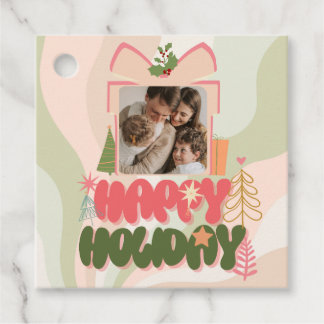 Étiquettes Cadeau boîte cadeau rose Famille ou entreprise Carte de v