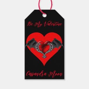 Étiquettes-cadeau Bold Red Heart Valentine's Personnalisé