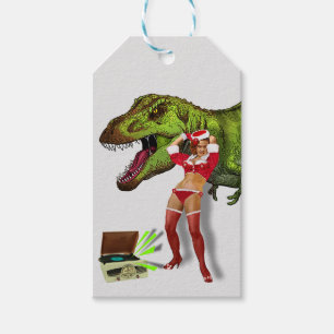 Étiquettes-cadeau Bolsa De Regalo Mediana Pin De Noël Jurassique