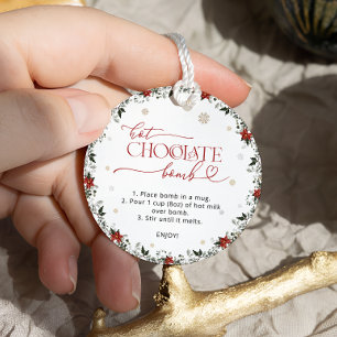 Étiquettes Cadeau Bombe Chocolat Chaud Froid À L'Extérieur Faveur Ta