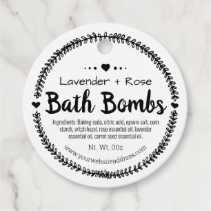 Étiquettes Cadeau Bombe Spa maison