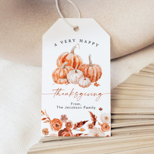 ÉTIQUETTES-CADEAU BON THANKSGIVING CITROUILLE BLAIR