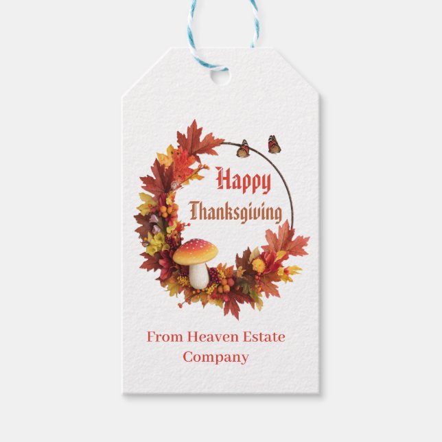 Étiquettes-cadeau Bon thanksgiving de congé d'automne moderne person (Devant)
