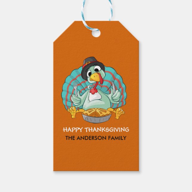 Étiquettes-cadeau Bon thanksgiving Turquie (Devant)