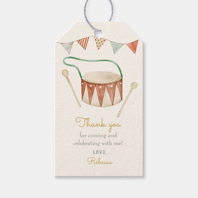 Étiquettes-cadeau Bonjour Bébé Jouets Bébé Anniversaire (Devant)