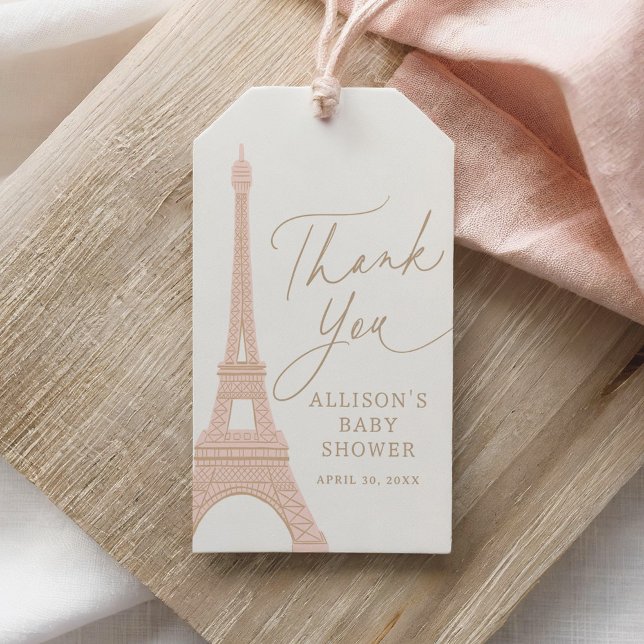 Étiquettes-cadeau Bonjour Bebe Paris Fête Prénatale Française (Créateur téléchargé)