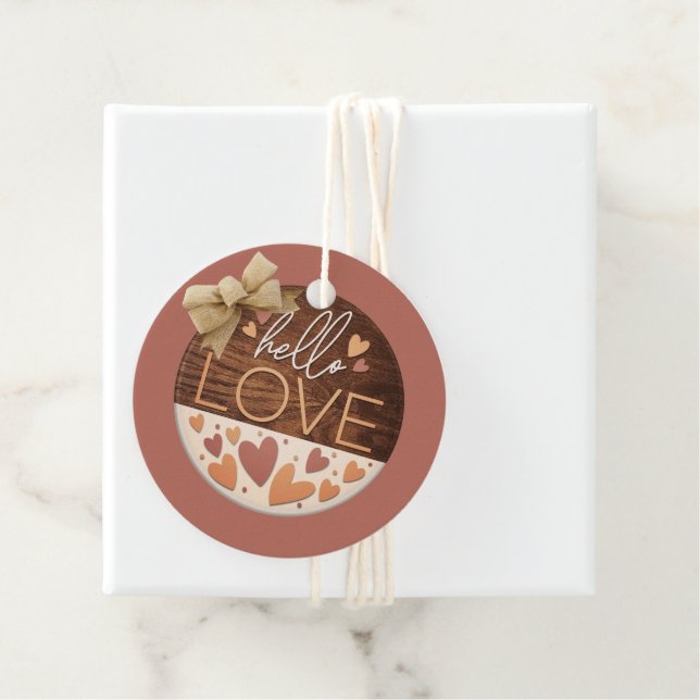 Étiquettes Cadeau Bonjour Saint-Valentin Amour (En situation)