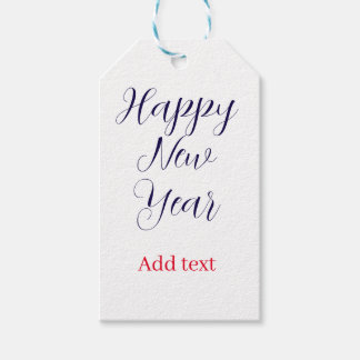 Étiquettes-cadeau Bonne année moderne hiver vacances bleu stylé