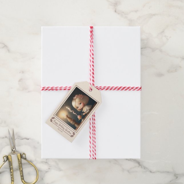 Étiquettes-cadeau Bonne fille anniversaire 01 (With Twine)