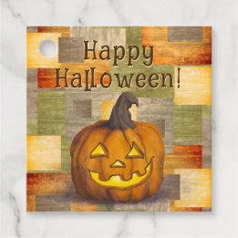 Étiquettes Cadeau Bonne Halloween Jack O'Lantern Citrouille