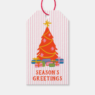 Étiquettes-cadeau Bonnes Fêtes mignonnes Décontracté Noël joyeux