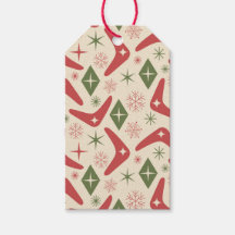 Boomerangs de Noël du milieu du siècle avec diaman