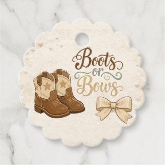 Étiquettes Cadeau Boots and Bows Favor or Gift Tag