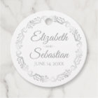 Bordure gris argent Lacy Elégant Mariage blanc