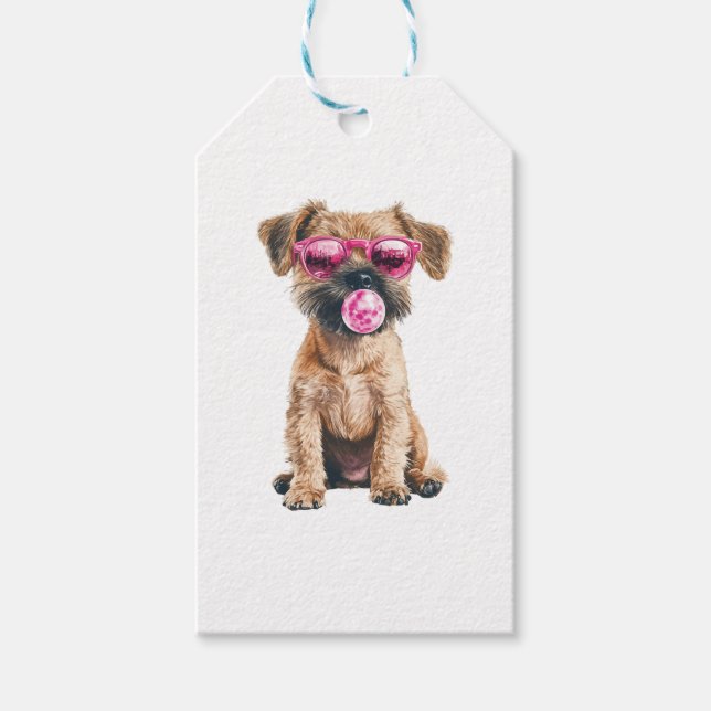 Étiquettes-cadeau Bordure Terrier (Devant)