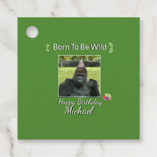 Étiquettes Cadeau Born to be Wild Green Design 