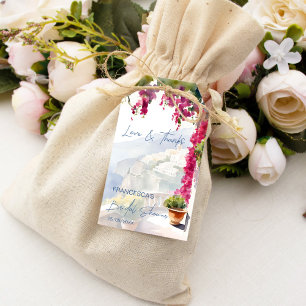 Étiquettes-cadeau Bougainvillea Positano douche nuptiale faveur