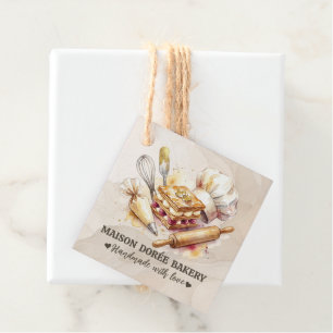 Étiquettes Cadeau Boulangerie Magasin Pâtissier Dessert Sucreries Gâ