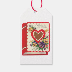 Étiquettes-cadeau Bouquet de coeur antique Valentine