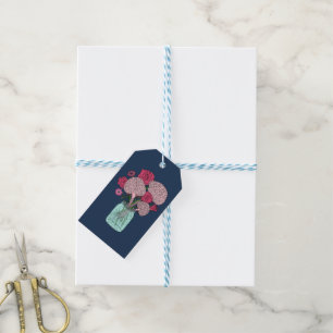 Étiquettes-cadeau Bouquet de fleurs cérébrales