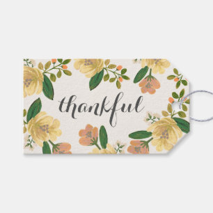 Étiquettes-cadeau Bouquet d'or reconnaissant