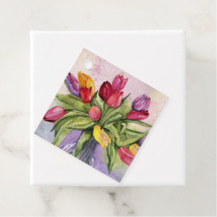 Étiquettes Cadeau Bouquet du Colorful