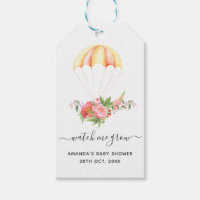 Bouquet floral Baby shower parachute Merci