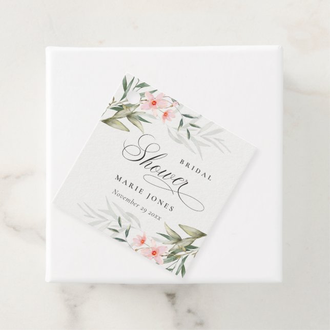 Étiquettes Cadeau Bouquet Floral de Verdure Teinté de Rustique pour  (En situation)