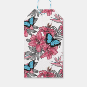 Étiquettes-cadeau Bouquet tropical