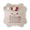 Bourgogne Floral Mason Jar Mariage Bienvenue Sac c