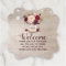 Bourgogne Floral Mason Jar Mariage Bienvenue Sac c