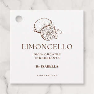 Étiquettes Cadeau Bouteille de liqueur au citron Limoncello maison t