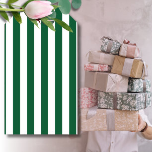 Étiquettes-cadeau Bouteille vintage classique Vert & Blancs