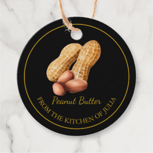 Étiquettes Cadeau Bouton d'arachide simple fait maison Hang Tag l No