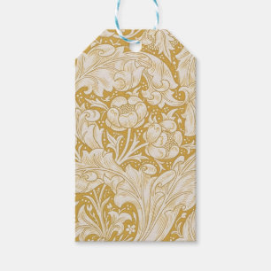 Étiquettes-cadeau Bouton de célibataire en or de William Morris Flor