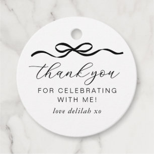 Étiquettes Cadeau Bow 1er anniversaire