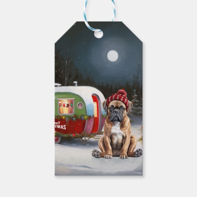Étiquettes-cadeau Boxe d'hiver Caravan Christmas Adventure (Devant)