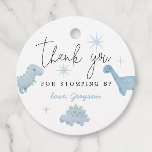 Étiquettes Cadeau Boy Dinosaur Anniversaire Stomper par