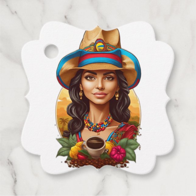 Étiquettes Cadeau Brewscape colombienne : Unique café (Devant)