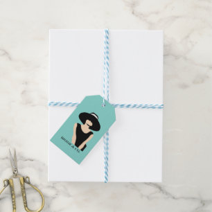 Étiquettes-cadeau BRIDE CO Douche Dame Et Merci Casquette Parti