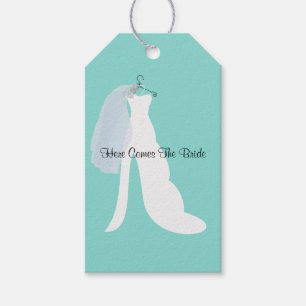 Étiquettes-cadeau BRIDE Voici La Fête Mariée De Douche