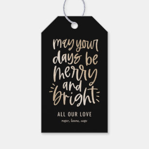 Étiquettes-cadeau Bright Days EDITABLE COULEUR Holiday Tags cadeaux