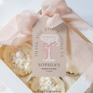 Étiquettes-cadeau Brunch et Bubbly Champagne Fête des mariées Faveur