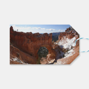 Étiquettes-cadeau Bryce Canyon Pont naturel Paysage neigeux Photo