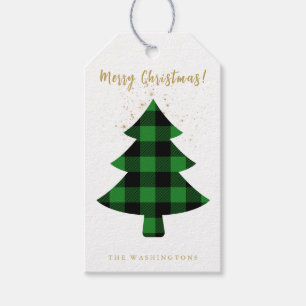 Étiquettes-cadeau Buffle moderne amusant Planté Arbre de Noël