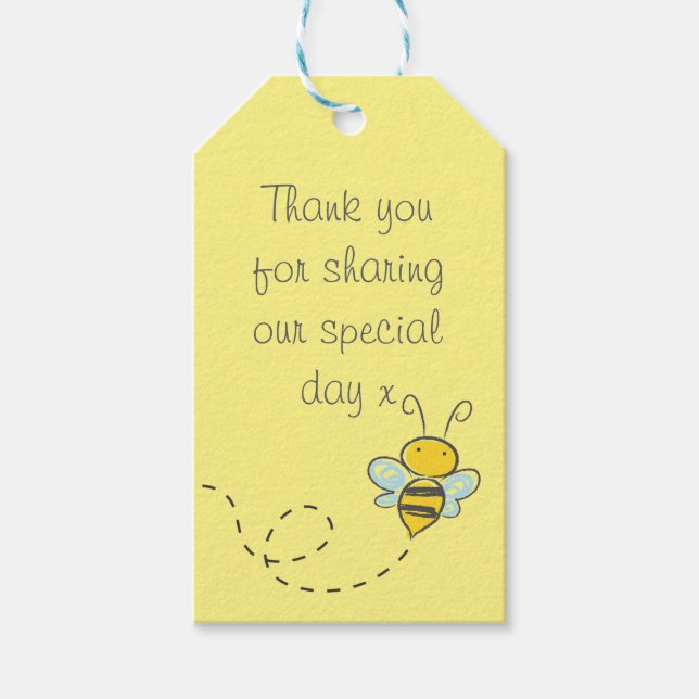 Étiquettes-cadeau Bumble Bee Merci (Devant)